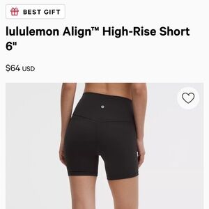 lululemon: Align™ High-Rise Short 6"